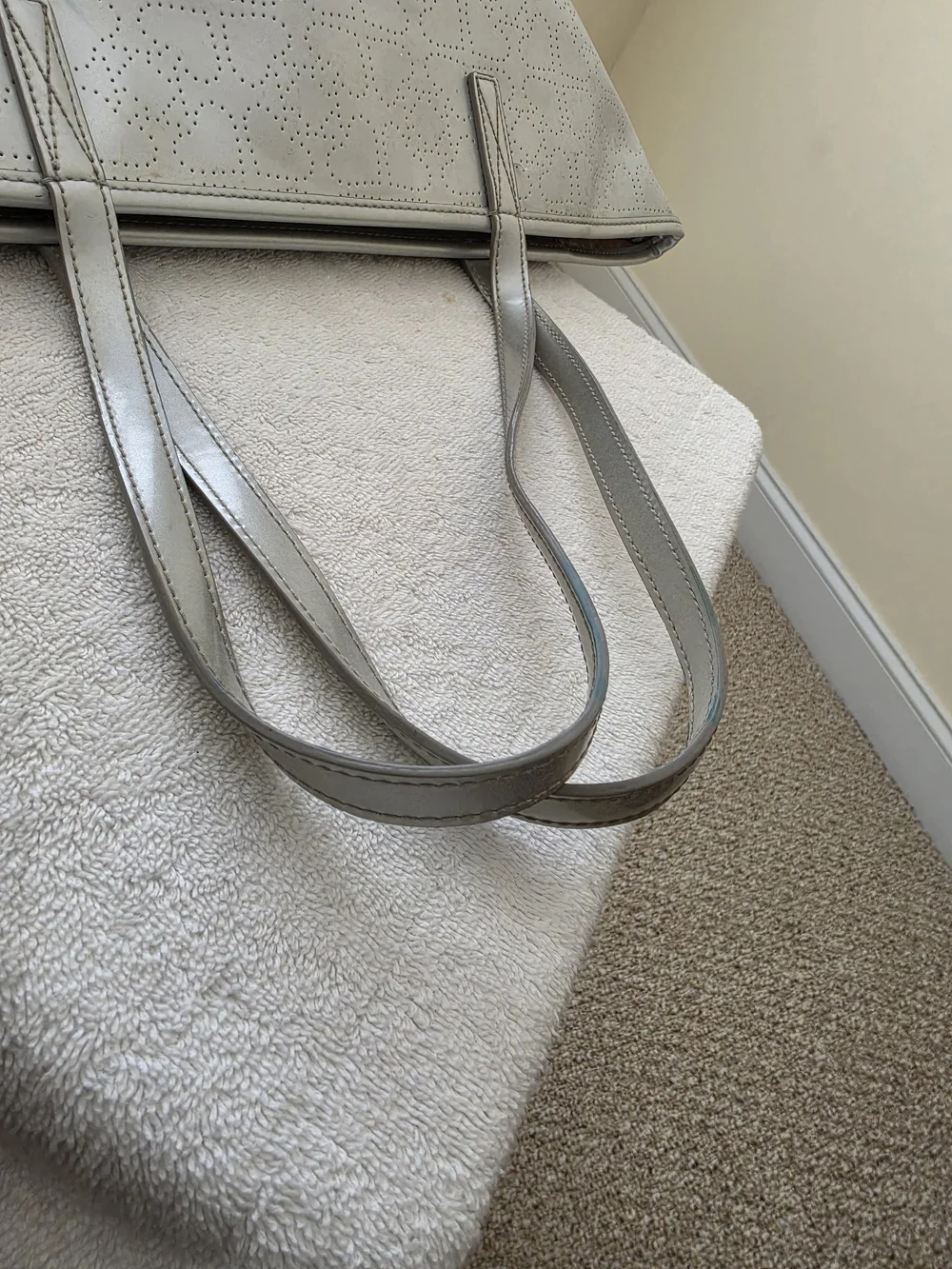Kate Spate Silver Heart Tote Bag